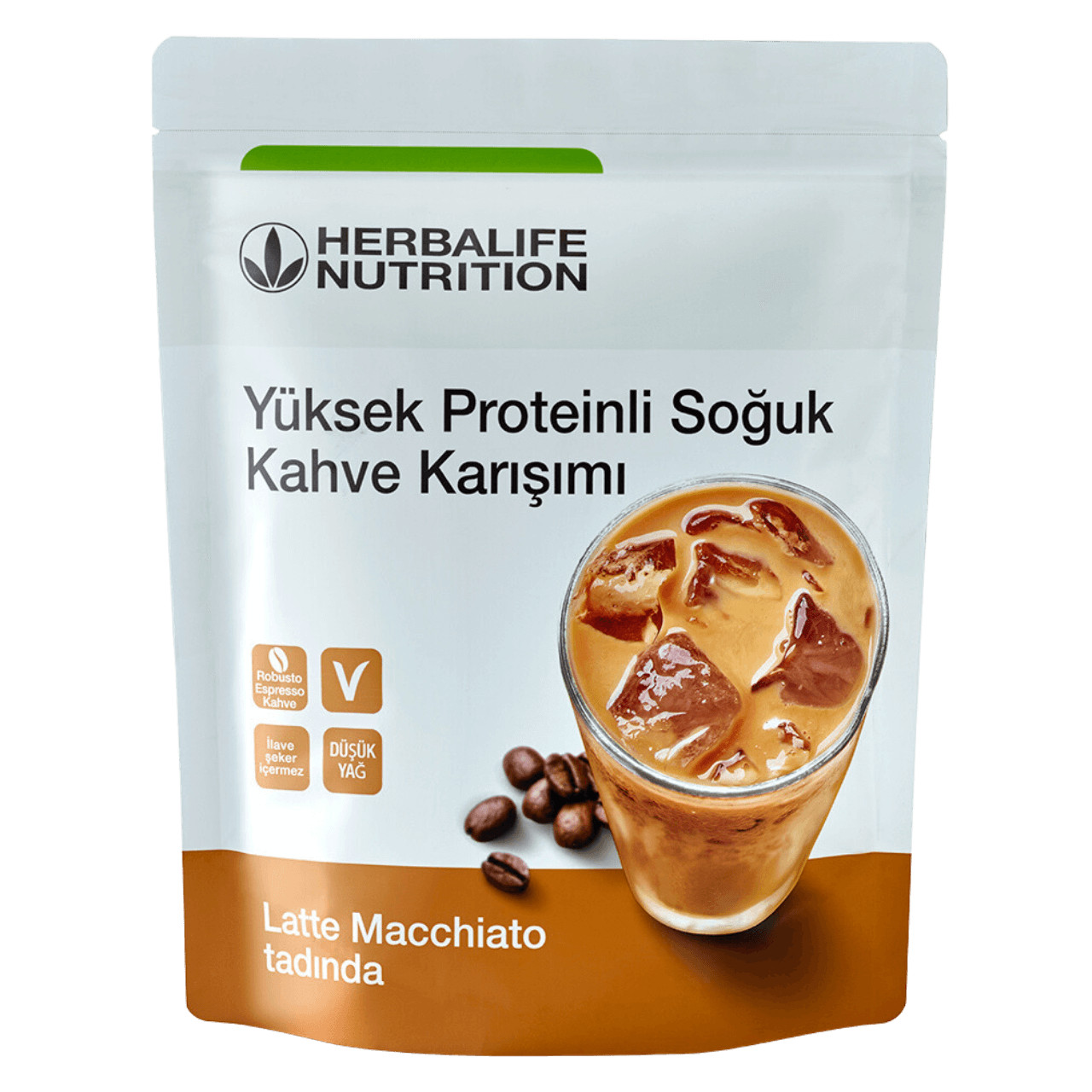 Herbalife yüksek proteinli soğuk kahve.